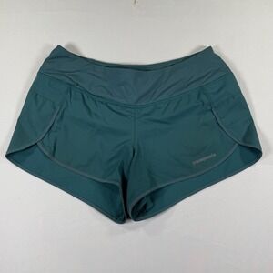 Patagonia Strider Pro Running Shorts Womens Small Tasmanian Teal Green 24654